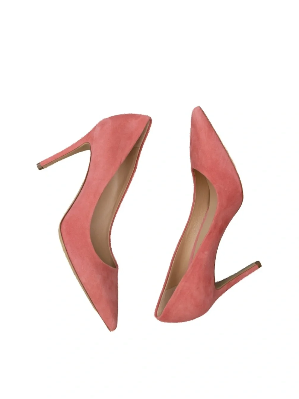 M.Gemi Women’s Coral Pink Suede Pointed Toe Stiletto Pumps Heels Size EU 37 US 7